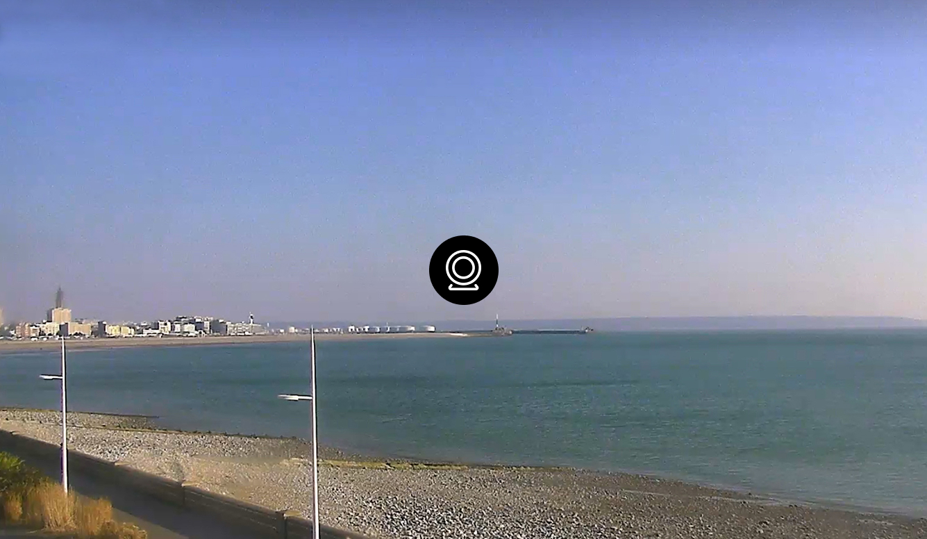 Vue de la plage du Havre en temps réel