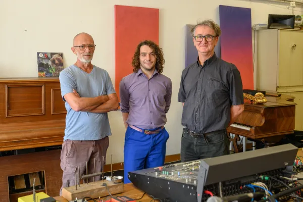 Arnaud Le Mindu, Théo Hudebine et Emmanuel Lalande, de l'association PiedNu