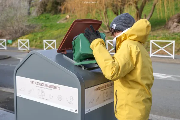 Point de collecte des biodéchets