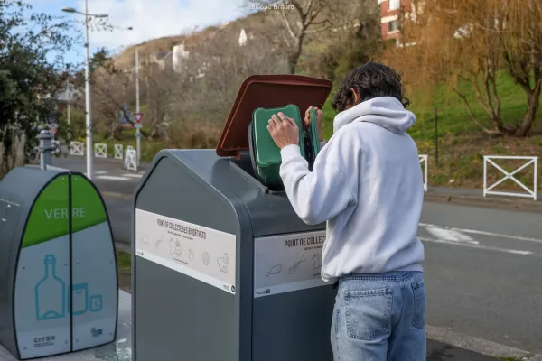 Point de collecte des déchets alimentaires