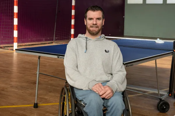 Florian Merrien, pongiste médaillé paralympique