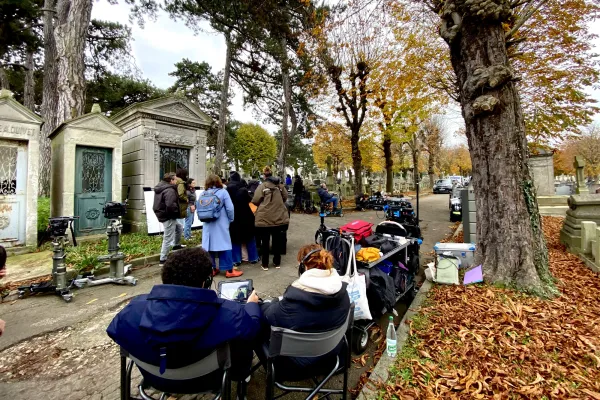 Tournage du film "L'âme idéale" en 2024
