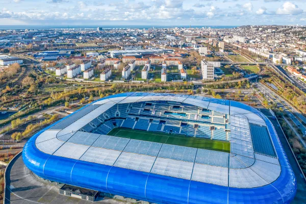 Le stade CMA CGM Océane vu du ciel
