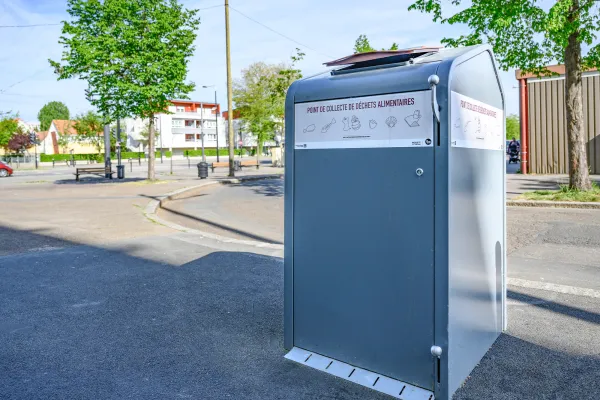 Point de collecte des déchets alimentaires