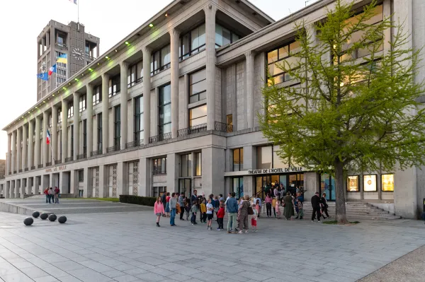 L'entrée du Théâtre de l'Hôtel de Ville du Havre
