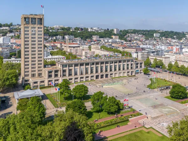 Vue aérienne sur l'hôtel de ville