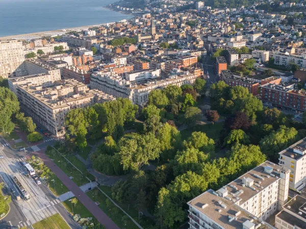 vue aérienne sur le square Saint Roch